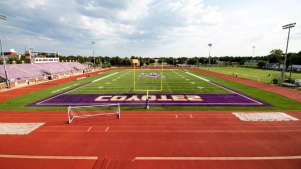 Football field and stadium